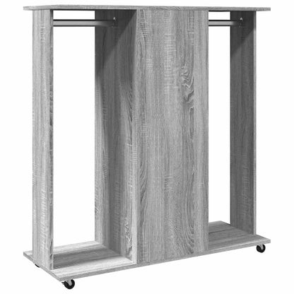 Wardrobe with Wheels 102x38x110 cm Engineered Wood Grey sonoma