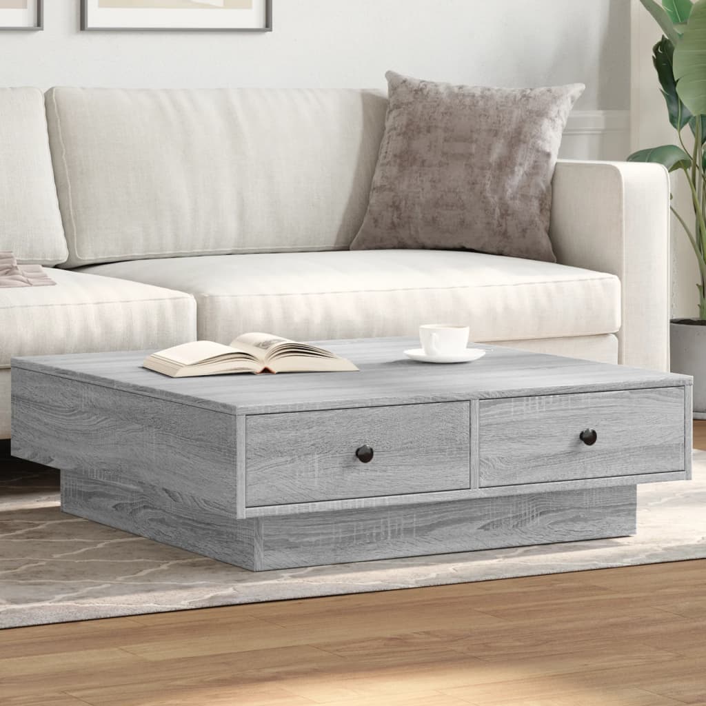 Coffee Table Engineered Wood Width 90 cm Grey sonoma 28 cm 90 cm