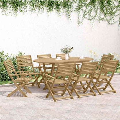 vidaXL 9 Piece Garden Dining Set Solid Wood Acacia 3
