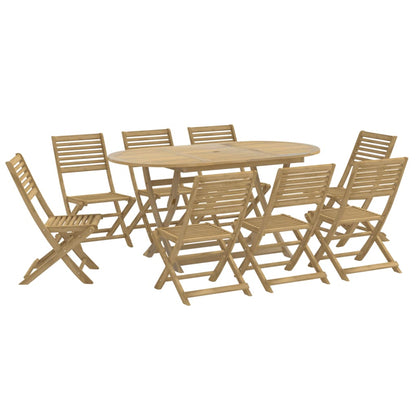 vidaXL 9 Piece Garden Dining Set Solid Wood Acacia 2