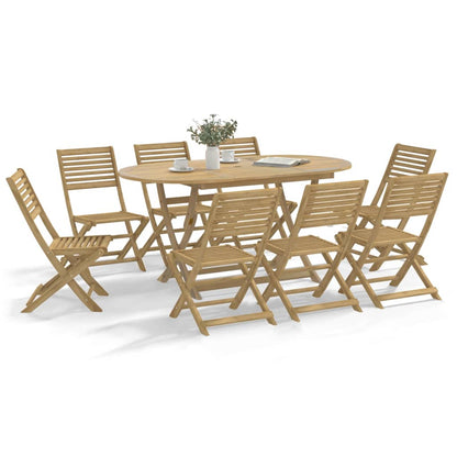 vidaXL 9 Piece Garden Dining Set Solid Wood Acacia 1