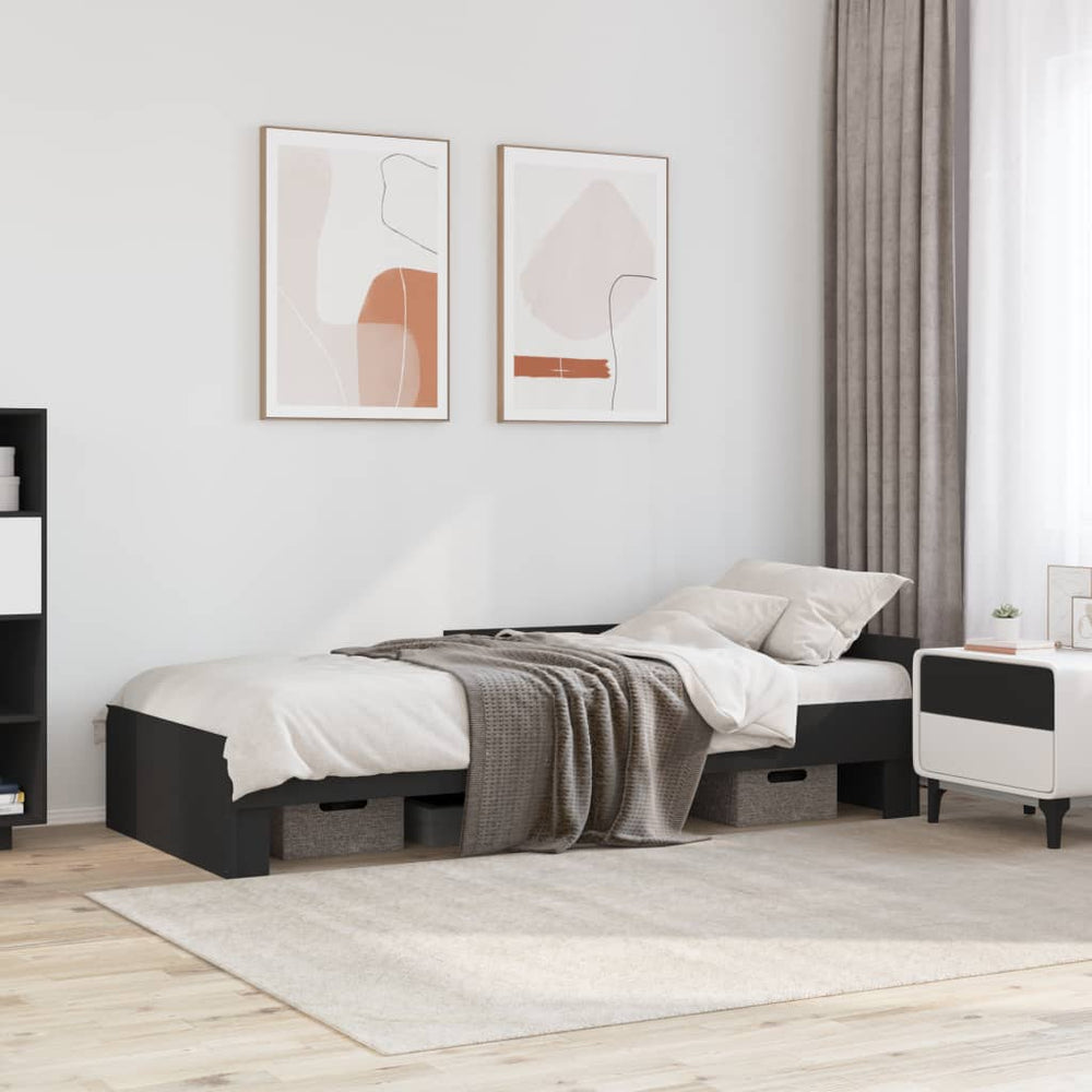 vidaXL Bed Frame without Mattress Engineered Wood Length 190 cm