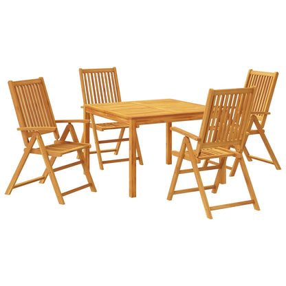 vidaXL 5 Piece Garden Dining Set Solid Wood Acacia 2