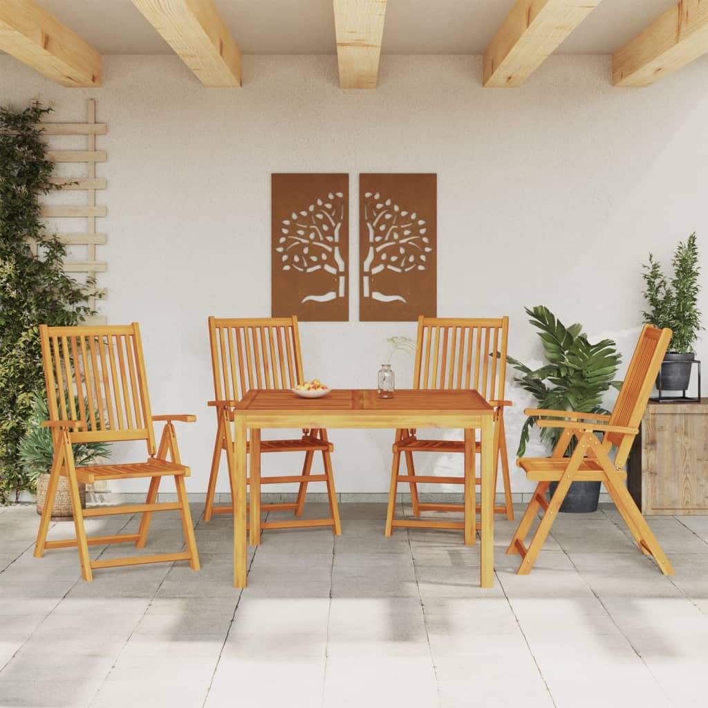vidaXL 5 Piece Garden Dining Set Solid Wood Acacia 1
