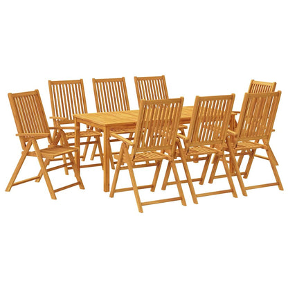 vidaXL 9 Piece Garden Dining Set 180x90x75 cm Solid Wood Acacia 2