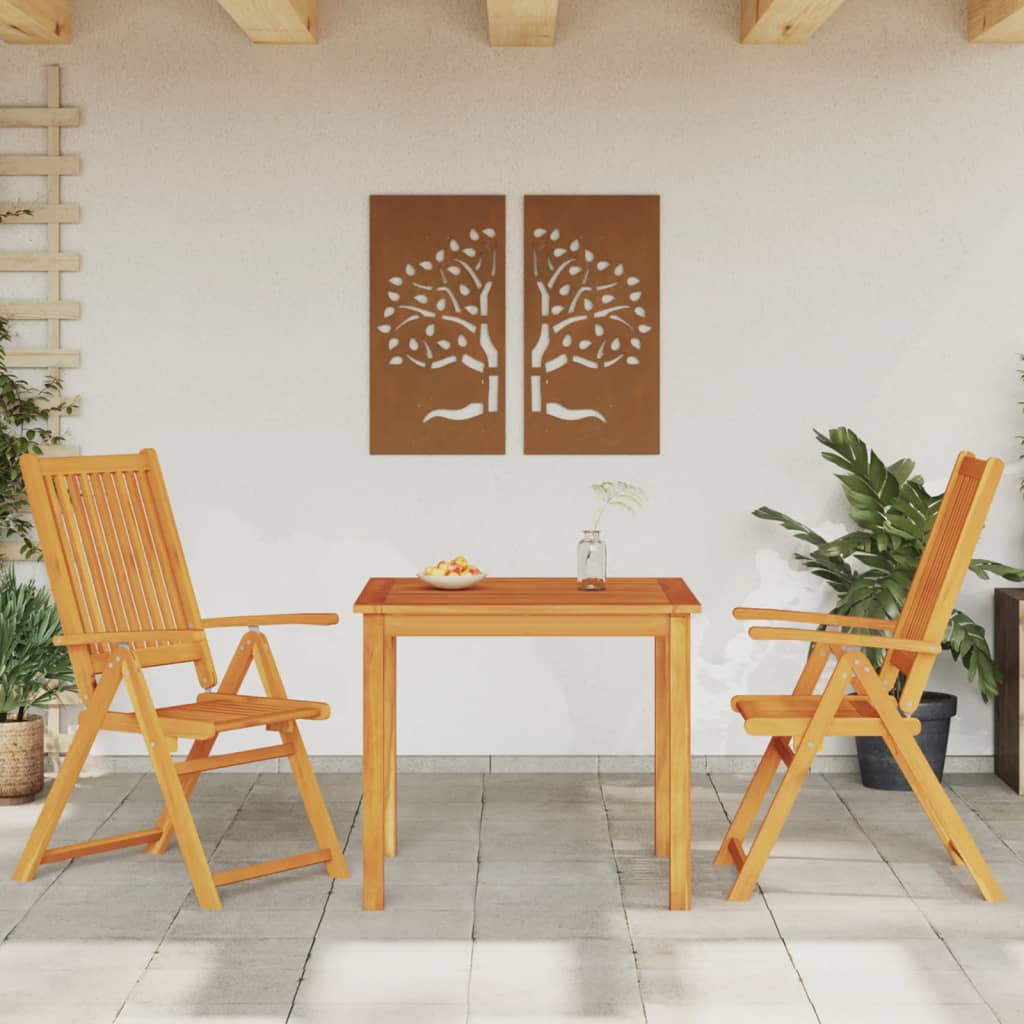 vidaXL 3-Piece Garden Dining Set 2-Seaters Solid Acacia Wood