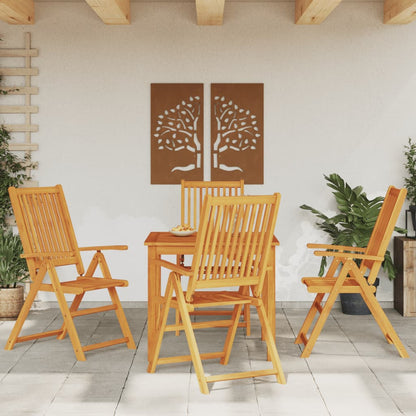 3-Piece Garden Dining Set 2-Seaters Solid Acacia Wood Natural