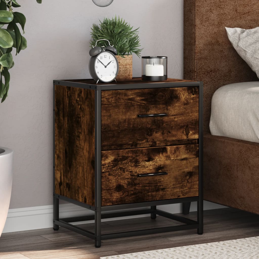 Bedside Cabinet 40x31x50 cm Engineered Wood Smoked oak