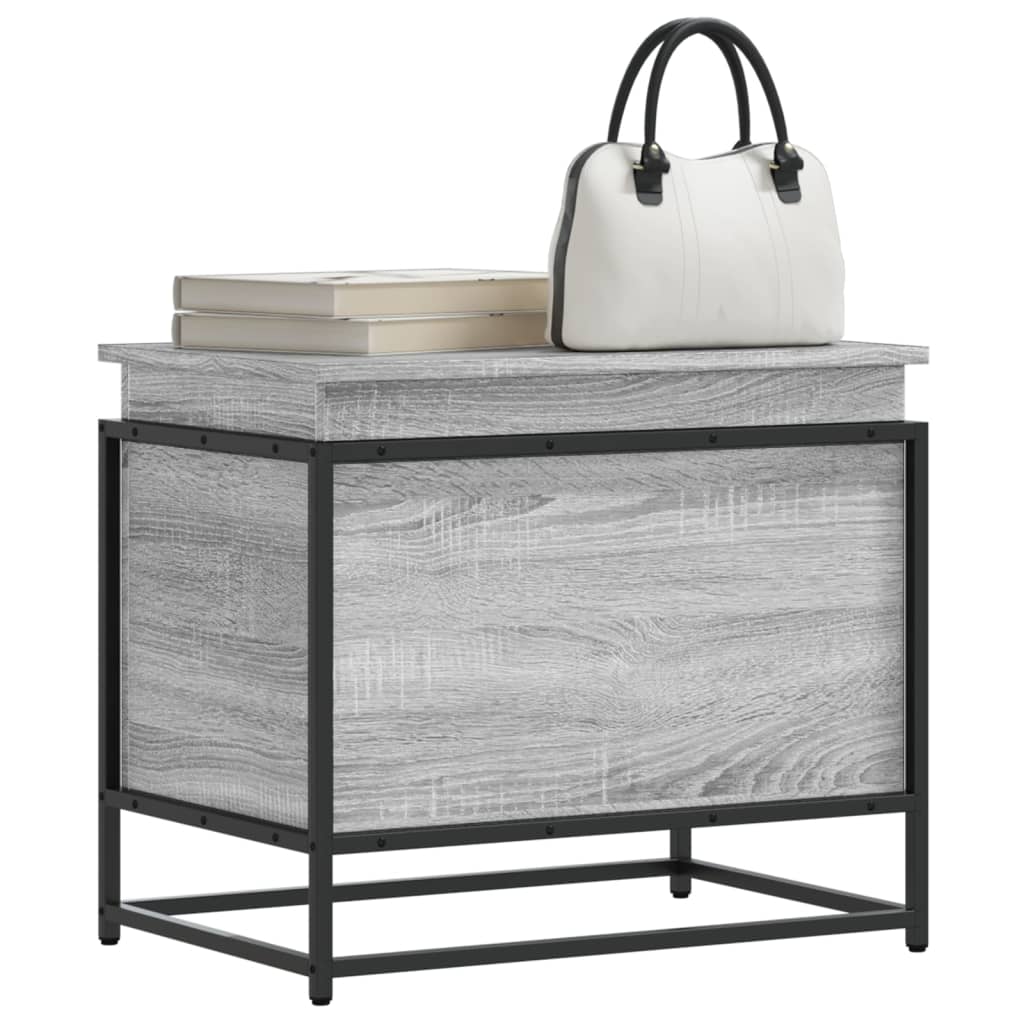 Storage Box with Lid 40x40x51,5 cm Engineered Wood Grey sonoma 60 x 40 x 51.5 cm