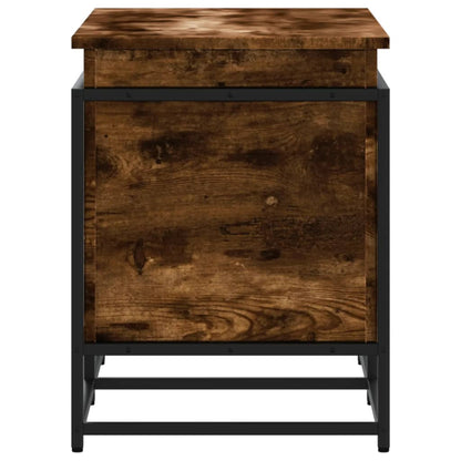 Storage Box with Lid 40x40x51,5 cm Engineered Wood Smoked oak 80 x 40 x 51.5 cm