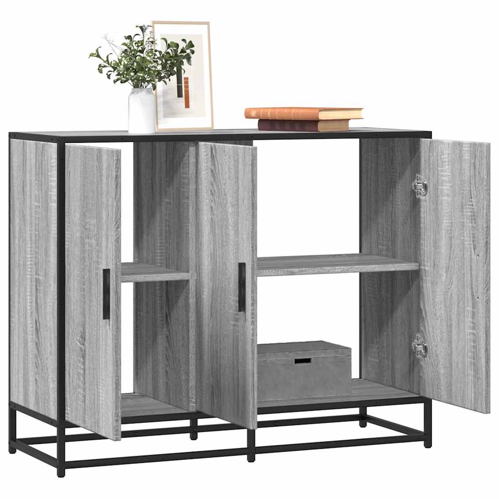 Sideboard 94x35x76 cm Engineered Wood Grey sonoma