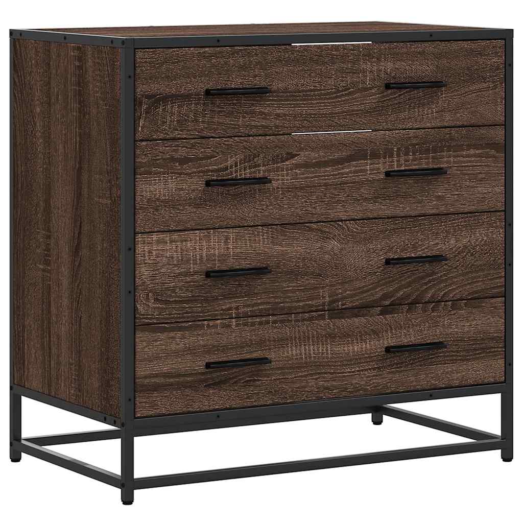 Drawer Cabinet 70x41x70 cm Engineered Wood Brown oak