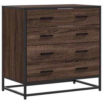 Drawer Cabinet 70x41x70 cm Engineered Wood Brown oak