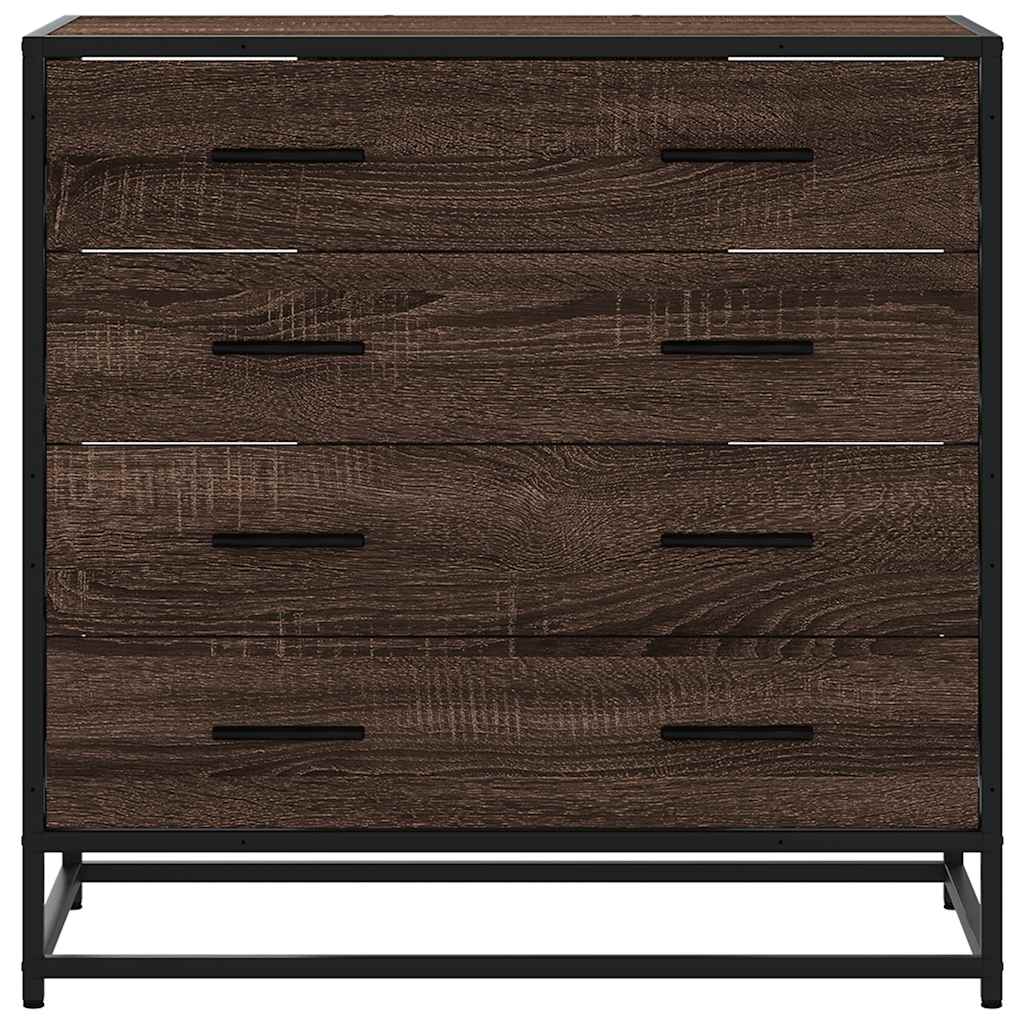 Drawer Cabinet 70x41x70 cm Engineered Wood Brown oak