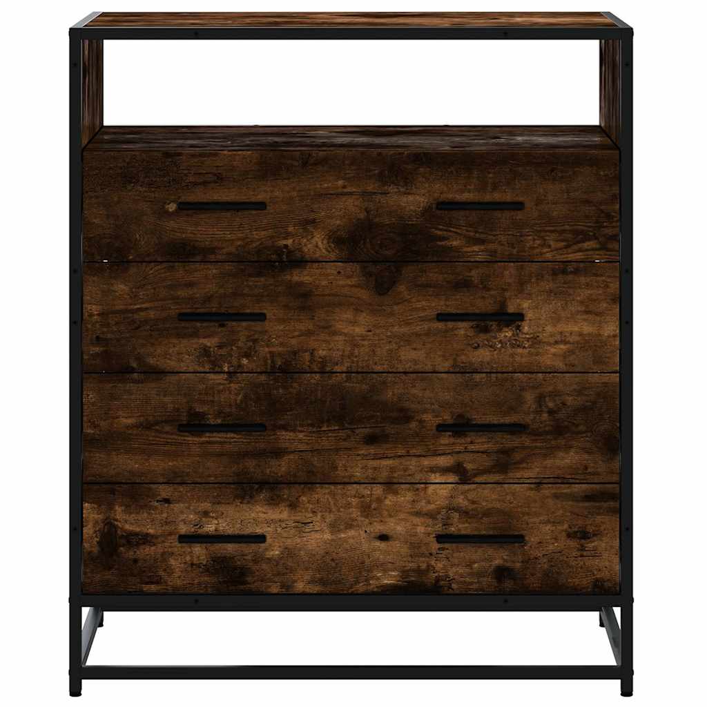 Drawer Cabinet 70x41x83,5 cm Engineered Wood Smoked oak