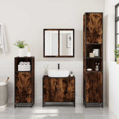 Bathroom Cabinet 35x37,5x100 cm Engineered Wood Smoked oak