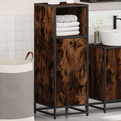 Bathroom Cabinet 35x37,5x100 cm Engineered Wood Smoked oak