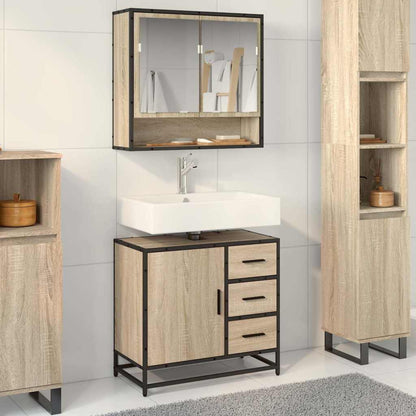 Bathroom Cabinet 65 x 33 x 60 cm Engineered Wood Sonoma oak