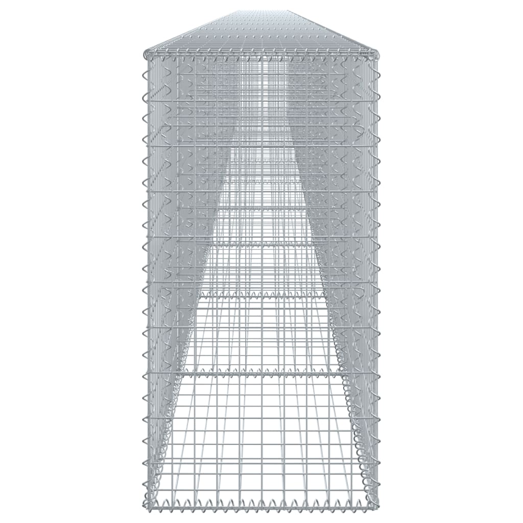 vidaXL Gabion Basket with Cover 1000x50x100 cm Galvanised Iron 4