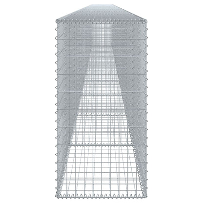 vidaXL Gabion Basket with Cover 1000x50x100 cm Galvanised Iron 4
