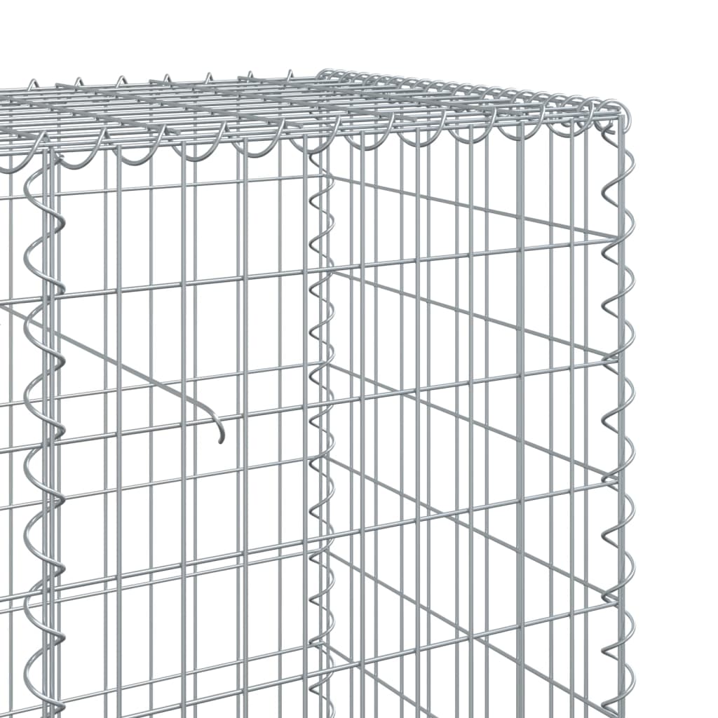 vidaXL Gabion Basket with Cover 1000x50x100 cm Galvanised Iron 6