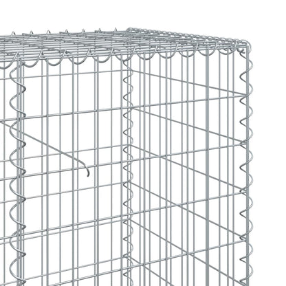 vidaXL Gabion Basket with Cover 1000x50x100 cm Galvanised Iron 6