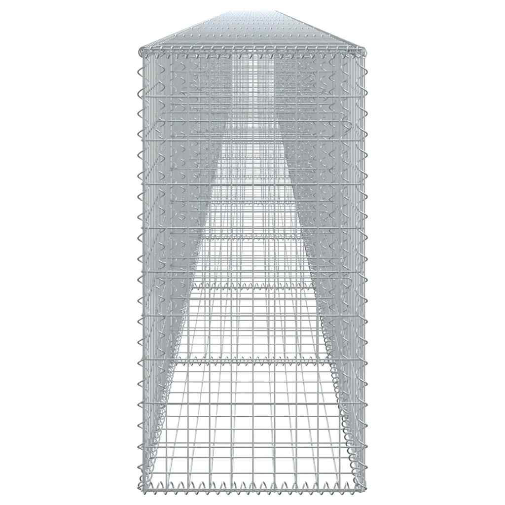 vidaXL Gabion Basket with Cover 1100x50x100 cm Galvanised Iron 4
