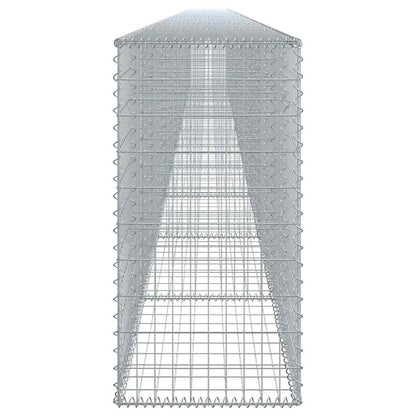 vidaXL Gabion Basket with Cover 1100x50x100 cm Galvanised Iron 4