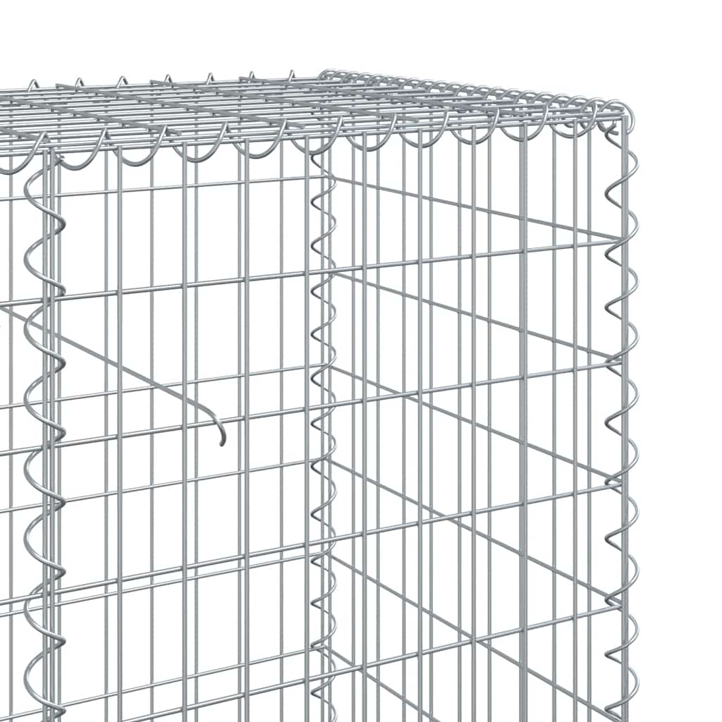 vidaXL Gabion Basket with Cover 1100x50x100 cm Galvanised Iron 6