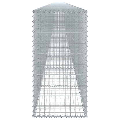 vidaXL Gabion Basket with Cover 1200x50x100 cm Galvanised Iron 4