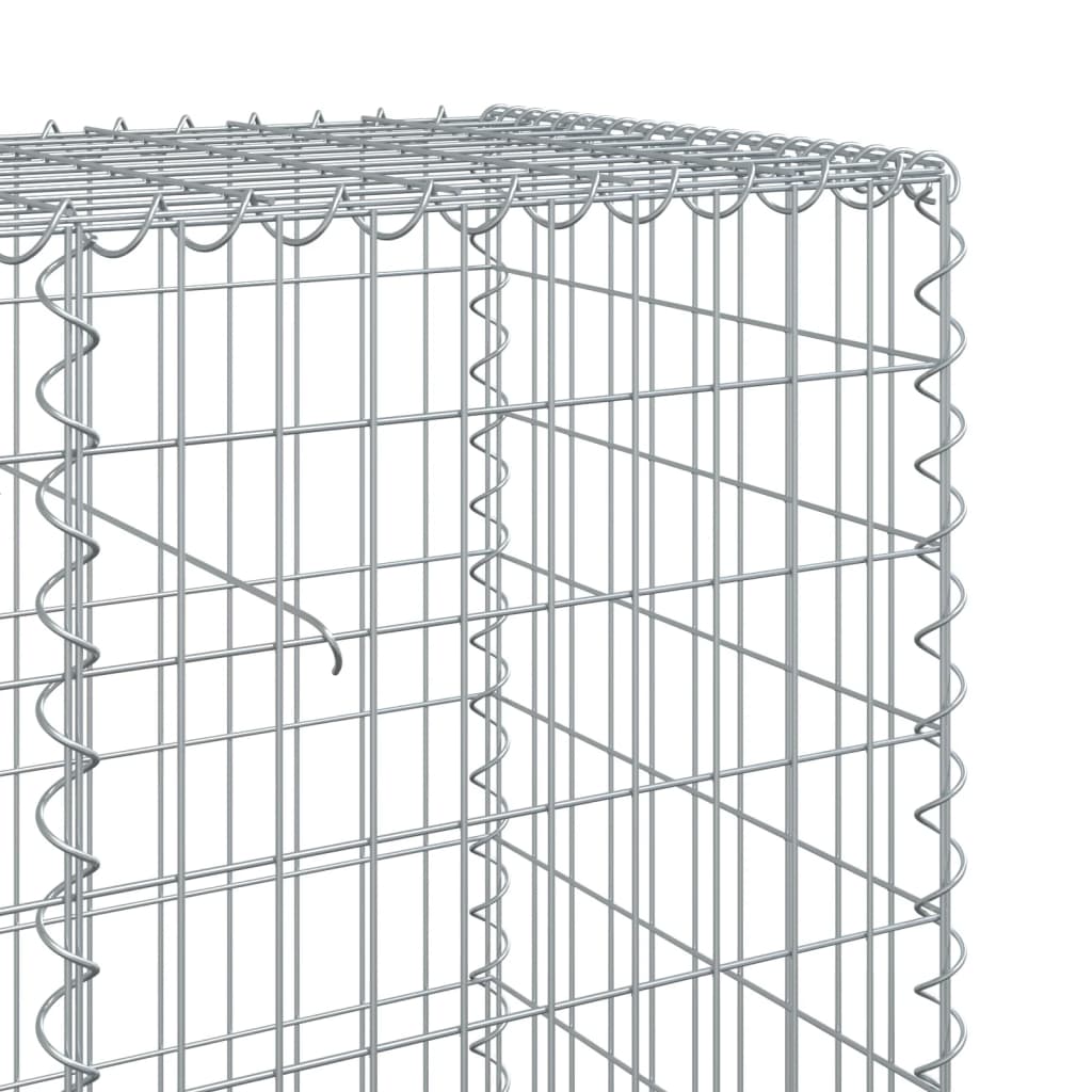 vidaXL Gabion Basket with Cover 1200x50x100 cm Galvanised Iron 6