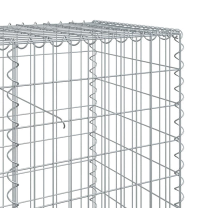 vidaXL Gabion Basket with Cover 1200x50x100 cm Galvanised Iron 6