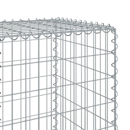 vidaXL Gabion Basket with Cover 700x50x150 cm Galvanised Iron 6