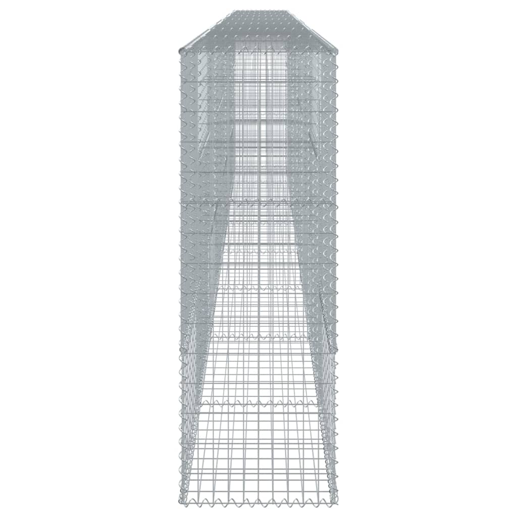 vidaXL Gabion Basket with Cover 800x50x150 cm Galvanised Iron 4