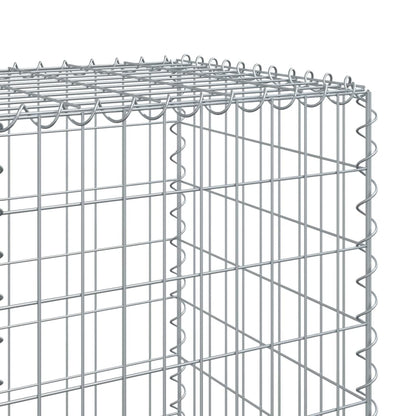 vidaXL Gabion Basket with Cover 800x50x150 cm Galvanised Iron 6