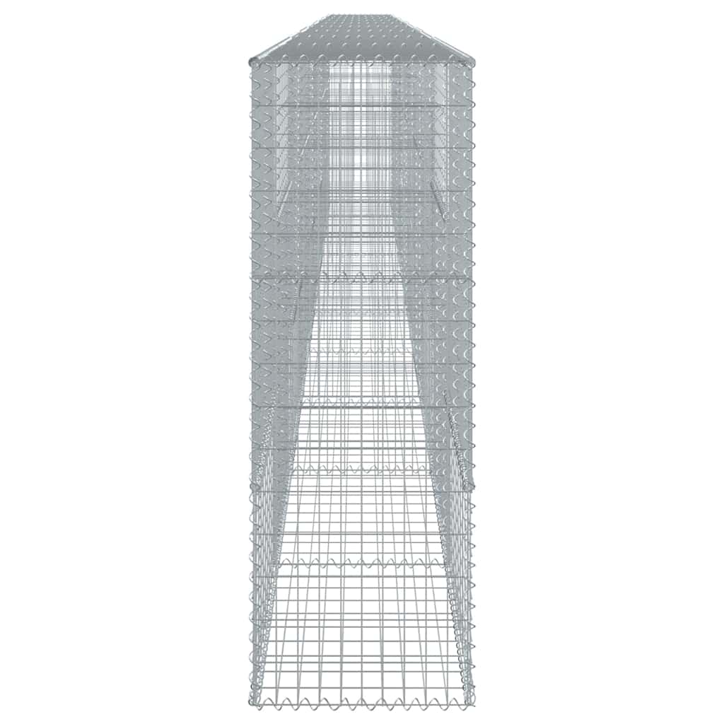 vidaXL Gabion Basket with Cover 1000x50x150 cm Galvanised Iron 4