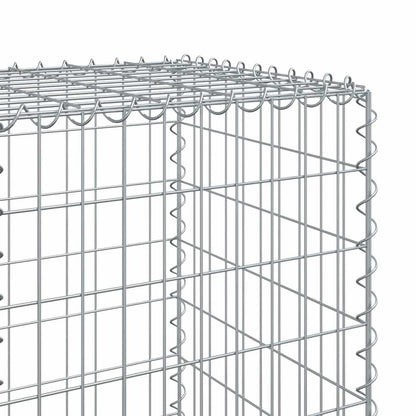 vidaXL Gabion Basket with Cover 1000x50x150 cm Galvanised Iron 6