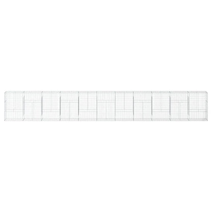 vidaXL Gabion Basket with Cover 1100x50x150 cm Galvanised Iron 3