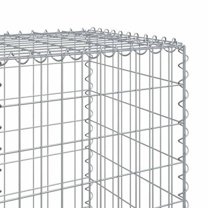vidaXL Gabion Basket with Cover 1200x50x150 cm Galvanised Iron 6
