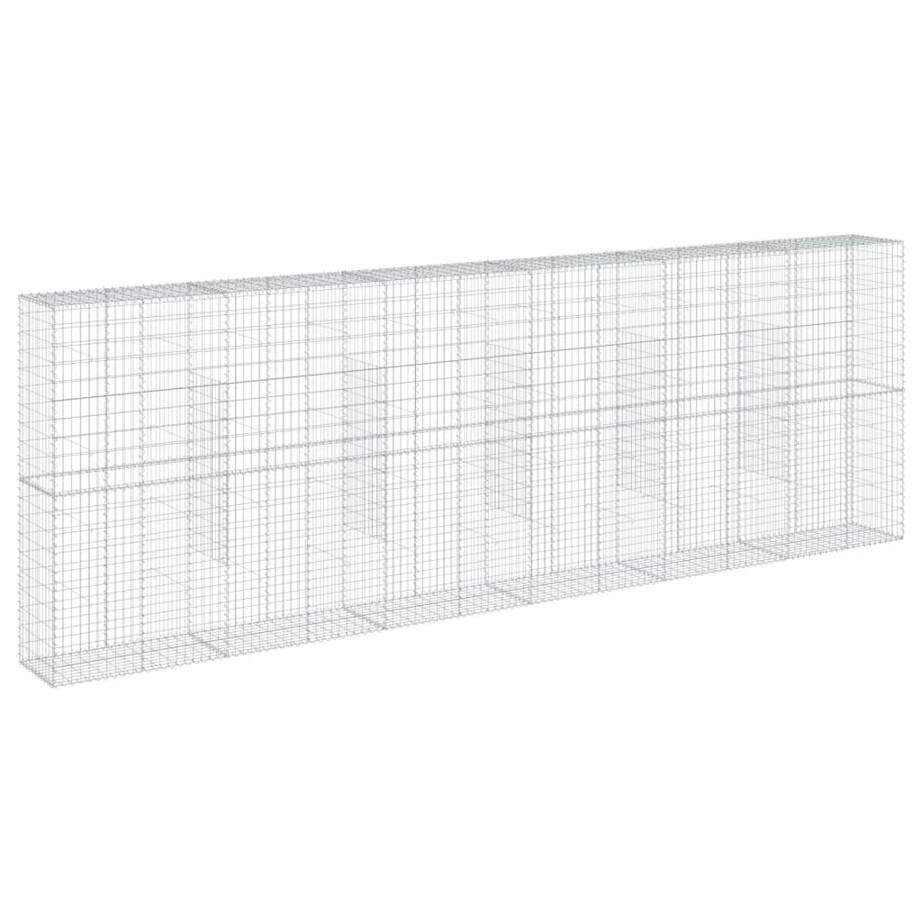 vidaXL Gabion Basket with Cover 600x50x200 cm Galvanised Iron 5
