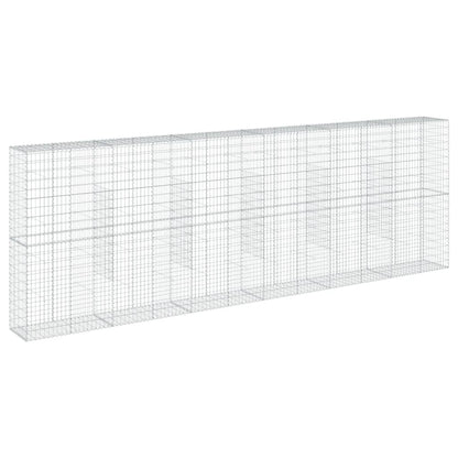 vidaXL Gabion Basket with Cover 600x50x200 cm Galvanised Iron 5