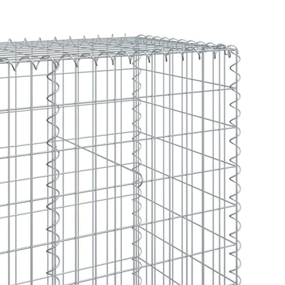 vidaXL Gabion Basket with Cover 600x50x200 cm Galvanised Iron 6