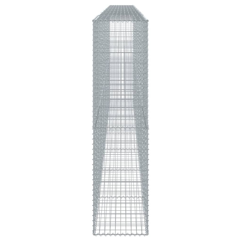 vidaXL Gabion Basket with Cover 700x50x200 cm Galvanised Iron 4