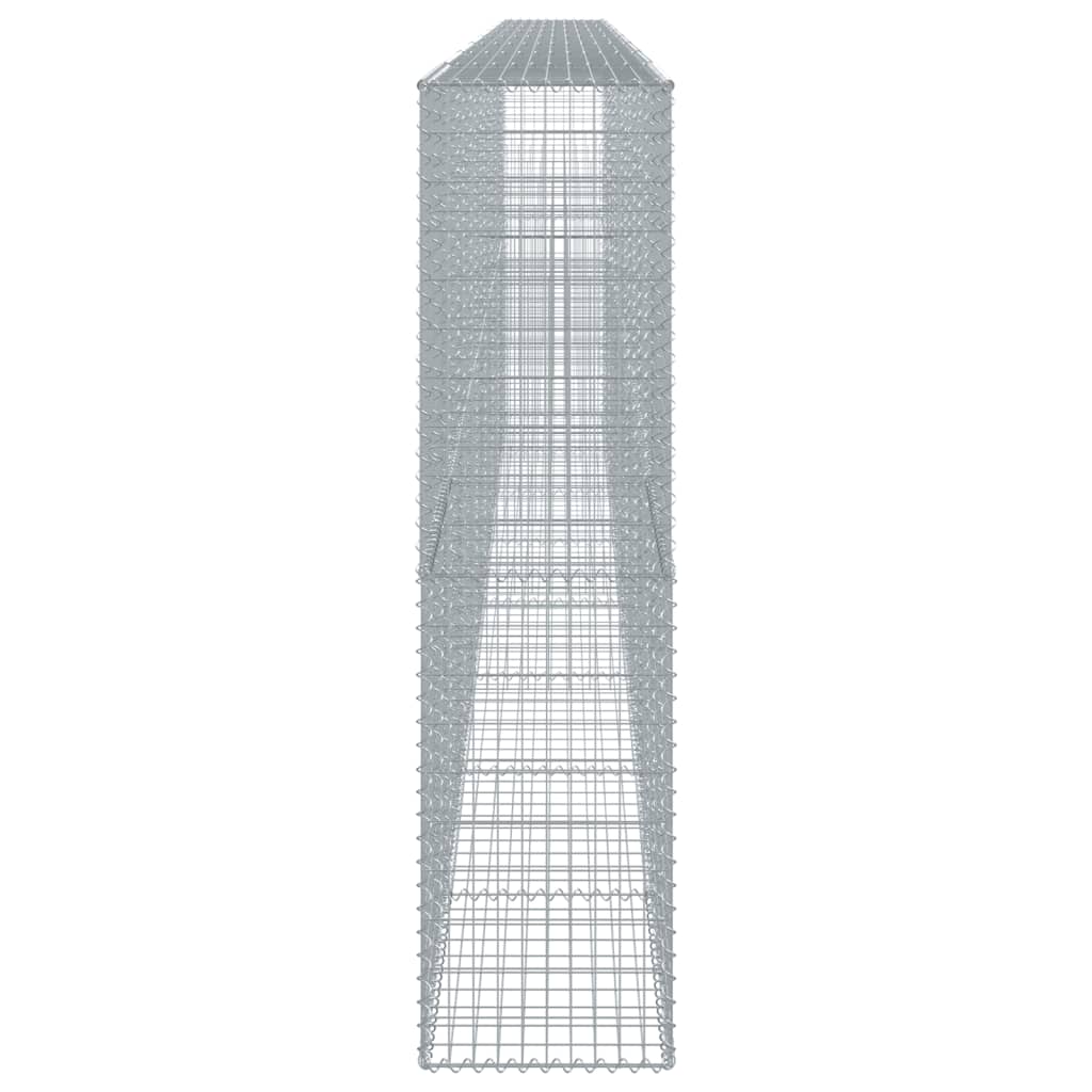 vidaXL Gabion Basket with Cover 800x50x200 cm Galvanised Iron 4