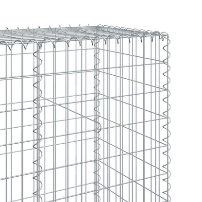 vidaXL Gabion Basket with Cover 800x50x200 cm Galvanised Iron 6