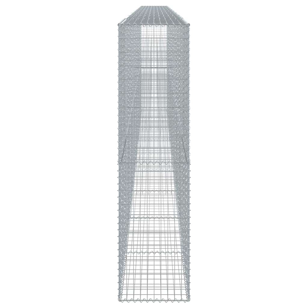 vidaXL Gabion Basket with Cover 900x50x200 cm Galvanised Iron 4