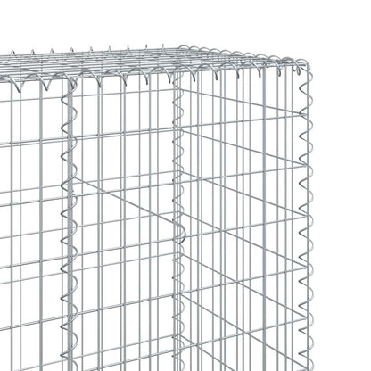 vidaXL Gabion Basket with Cover 900x50x200 cm Galvanised Iron 6