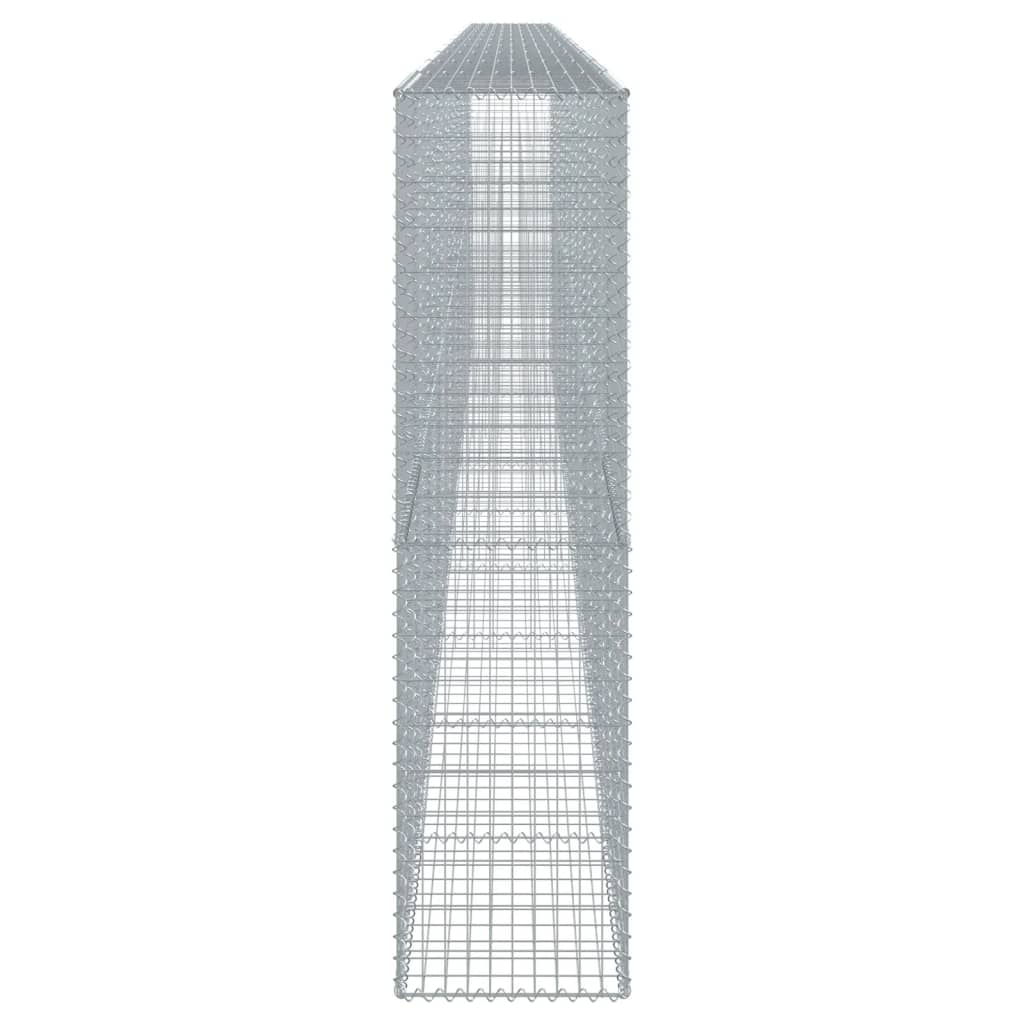 vidaXL Gabion Basket with Cover 1000x50x200 cm Galvanised Iron 4