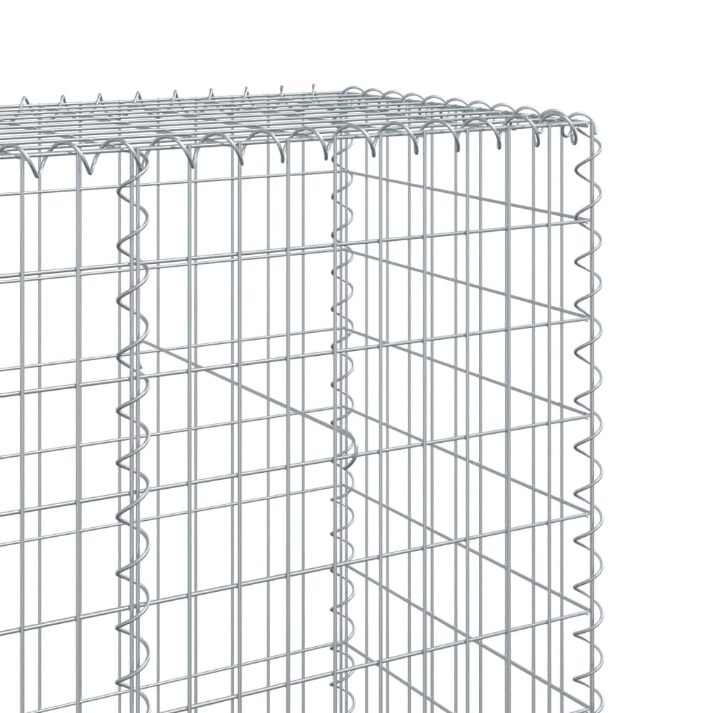 vidaXL Gabion Basket with Cover 1100x50x200 cm Galvanised Iron 6