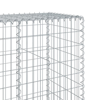 vidaXL Gabion Basket with Cover 1100x50x200 cm Galvanised Iron 6